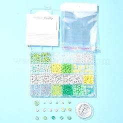 DIY Round Acrylic & Plastic Beads Bracelets Making Kits&nbsp;DIY-FS0006-49