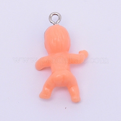 Opaque Plastic Pendants&nbsp;LS-KY-WH0024-12J