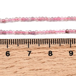 Natural Plum Blossom Tourmaline Beads Strands&nbsp;X-G-C266-A01-2mm