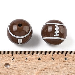 Sport Printing Opaque Acrylic Beads&nbsp;OACR-Z035-04