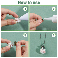 DIY Brass & Glass Round Pendant Making Kits&nbsp;DIY-GO0002-23