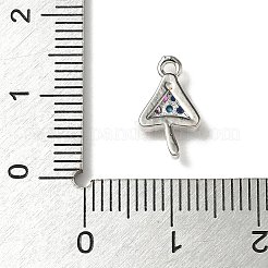 Brass Micro Pave Cubic Zirconia Charms&nbsp;KK-I276-45P