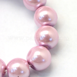 Baking Paint Pearlized Glass Pearl Round Bead Strands&nbsp;HY-Q003-6mm-47