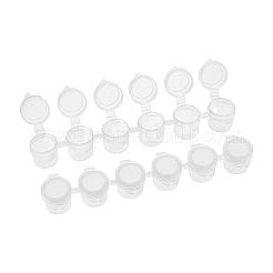 Plastic Paint Pots Strips&nbsp;TOOL-WH0079-38-WH