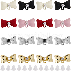 32Pcs 8 Styles Spray Paint Alloy Stud Earring Findings&nbsp;FIND-SP0003-19