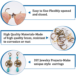 200Pcs 5 Colors Brass Leverback Earring Findings&nbsp;KK-SP0001-01