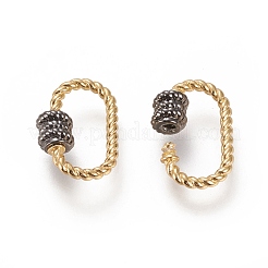 Brass Screw Carabiner Lock Charms&nbsp;KK-L188-17B