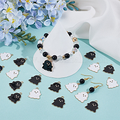 80Pcs 2 Colors Alloy Enamel Pendants&nbsp;ENAM-SC0006-81
