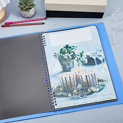 PP Plastic Detachable Binder Cover with Clip&nbsp;OFST-WH0004-113B-02