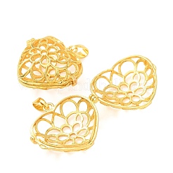 Brass Cage Pendants&nbsp;KK-CBA8ACD-02G-E