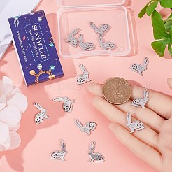 16Pcs 201 Stainless Steel Pendants&nbsp;STAS-SC0006-34