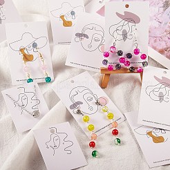 100Pcs 5 Style Cardboard Jewelry Display Cards&nbsp;CDIS-SZ0001-20
