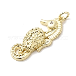 Brass Micro Pave Cubic Zirconia Pendants&nbsp;KK-K529-56A-G