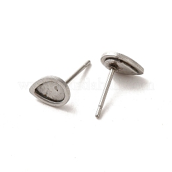 Non-Tarnish Teardrop 304 Stainless Steel Studs Earrings&nbsp;STAS-H193-03P