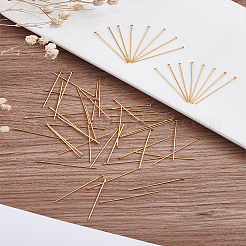 80Pcs Brass Flat Head Pins&nbsp;KK-LP0001-73