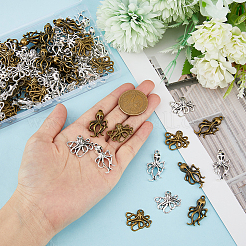120Pcs 4 Style Tibetan Style Alloy Pendants&nbsp;FIND-DC0003-99