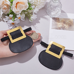 1 Pair Imitation Leather with Polyester Shoe Buckle Clips&nbsp;FIND-SP0006-08
