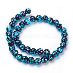 Handmade Silver Foil Lampwork Beads Strands&nbsp;FOIL-L016-A06