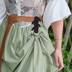 2Pcs Imitation Leather Renaissance Skirt Hikes for Women&nbsp;AJEW-CL0003-54B