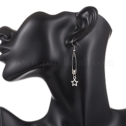 Tibetan Style Alloy Star Dangle Earrings&nbsp;EJEW-JE06703