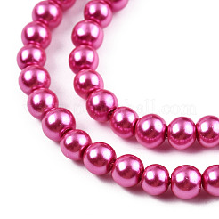 Baking Paint Pearlized Glass Pearl Round Bead Strands&nbsp;HY-Q003-6mm-10