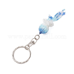 Handmade Glass Seed Beads Pendants Keychain&nbsp;KEYC-MZ00018