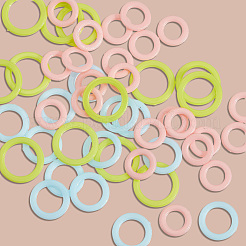 Plastic Round Rings&nbsp;FIND-CP0003-12B