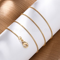 Long-Lasting Plated Brass Snake Chain Necklaces&nbsp;X-NJEW-K112-04G-NF