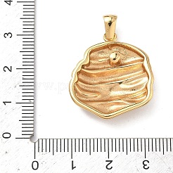Textured 304 Stainless Steel Pendants&nbsp;STAS-L309-10G