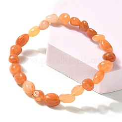 Natural Red Aventurine Beads Stretch Bracelets for Men Women&nbsp;BJEW-I320-01A