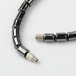 Valentines Day Gift for Boyfriend Non-Magnetic Synthetic Hematite Necklaces&nbsp;NJEW-E002-34