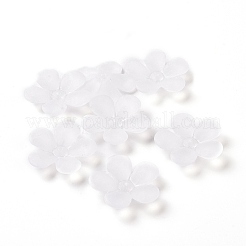 5-Petal Transparent Acrylic Bead Caps&nbsp;OACR-A017-12