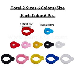 72Pcs 12 Style Silicone Pendants&nbsp;SIL-GF0001-26