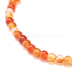 Mini Natural Carnelian Beaded Stretch Bracelets&nbsp;BJEW-JB07669-06