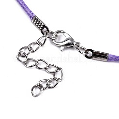 Waxed Cotton Cord Necklace Making&nbsp;MAK-S034-021