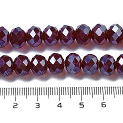Electroplate Transparent Glass Beads Strands&nbsp;EGLA-XCP0001-16