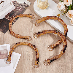 4Pcs 2 Styles Resin Imitation Bamboo Bag Handles&nbsp;DIY-BBC0002-90A