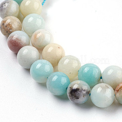 Natural Flower Amazonite Beads Strand&nbsp;G-E487-49