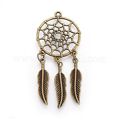 Tibetan Style Alloy Big Pendants&nbsp;PALLOY-WH0056-03AB-03