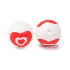 Food Grade Eco-Friendly Printed Silicone Beads&nbsp;SIL-A013-01A-14