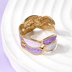 304 Stainless Steel Enamel Open Cuff Rings&nbsp;RJEW-L335-02A-G