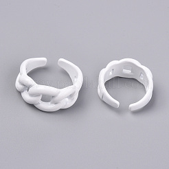 Spray Painted Alloy Cuff Rings&nbsp;RJEW-T011-25-RS