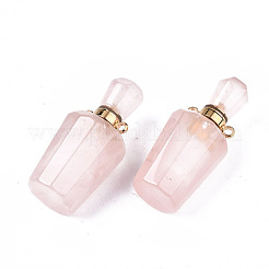 Faceted Natural Rose Quartz Pendants&nbsp;LS-G-T131-14G