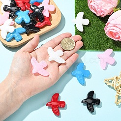 10Pcs 5 Colors Baking Paint Glass Beads&nbsp;LAMP-YW0004-18
