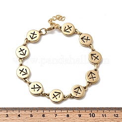 12 Constellations 304 Stainless Steel Link Chain Bracelets&nbsp;BJEW-I239-01G-07