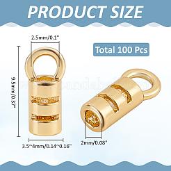 100Pcs Brass Cord Ends&nbsp;KK-ME0004-93