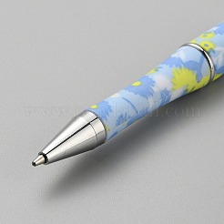Flower Pattern Plastic Beadable Pens&nbsp;AJEW-TAC0036-05B