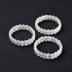 Natural Quartz Crystal Oval Beaded Stretch Bracelet&nbsp;G-E010-01P