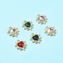 6Pcs 6 Color Acrylic Rhinestone Pendants&nbsp;FIND-FS0001-38