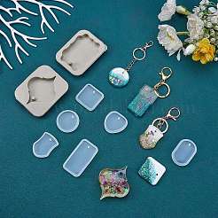 8Pcs 8 Style DIY Pendant Silicone Molds&nbsp;DIY-SZ0007-26